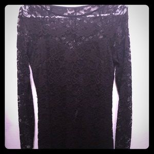 Sexy lace little black dress